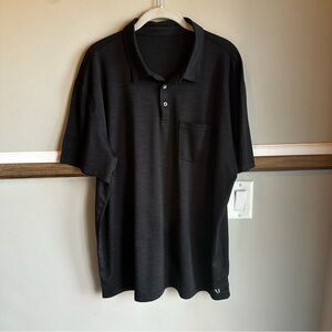 Vuori Zephyr Polo Shirt Short Sleeve Performance Charcoal Heather V1000